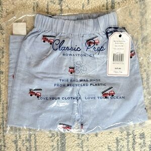 NWT - Classic Prep Myles Slim Pant, Nantucket Breeze Fire Truck Embroidery